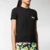 Camiseta de manga corta con estampado del logotipo Alphabet, negra 612964TIV521070
