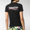 Camiseta de manga corta con estampado del logotipo Alphabet, negra 612964TIV521070