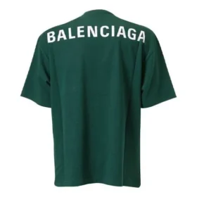 Camiseta de manga corta con estampado del logotipo de Balenciaga para hombre, verde, 570805THV803230 Camiseta de manga corta con estampado del logotipo de Balenciaga para hombre, verde, 570805THV803230