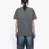 Camiseta de manga corta con estampado del logotipo de la banda, estilo retro, gris 612965TIV471404
