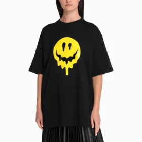 Camiseta de manga corta con estampado «Drip Peace» de la colección SS21, corte amplio, color negro 641655TKVA11012 Camiseta de manga corta con estampado «Drip Peace» de la colección SS21, corte amplio, color negro 641655TKVA11012