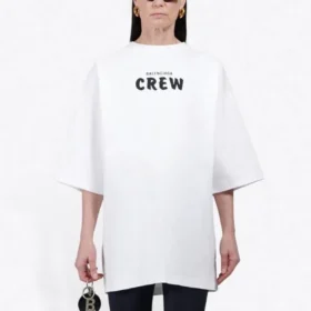 Camiseta de manga corta con estampado para hombre de Balenciaga, blanca, 620941TIV749040 Camiseta de manga corta con estampado para hombre de Balenciaga, blanca, 620941TIV749040