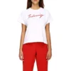 Camiseta de manga corta con logotipo alfabético, blanca, 583217TFV639783
