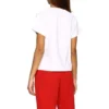 Camiseta de manga corta con logotipo alfabético, blanca, 583217TFV639783