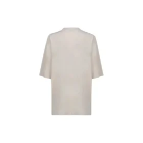 Camiseta de manga corta con logotipo bordado «Alphabet», gris y blanco, 641532TJVA99054 Camiseta de manga corta con logotipo bordado «Alphabet», gris y blanco, 641532TJVA99054