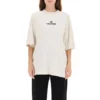 Camiseta de manga corta con logotipo bordado «Alphabet», gris y blanco, 641532TJVA99054