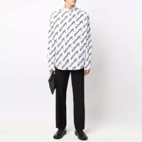 Camiseta de manga corta con logotipo garabateado, corte holgado «Blanco» 662983TLLJ49040 Camiseta de manga corta con logotipo garabateado, corte holgado «Blanco» 662983TLLJ49040