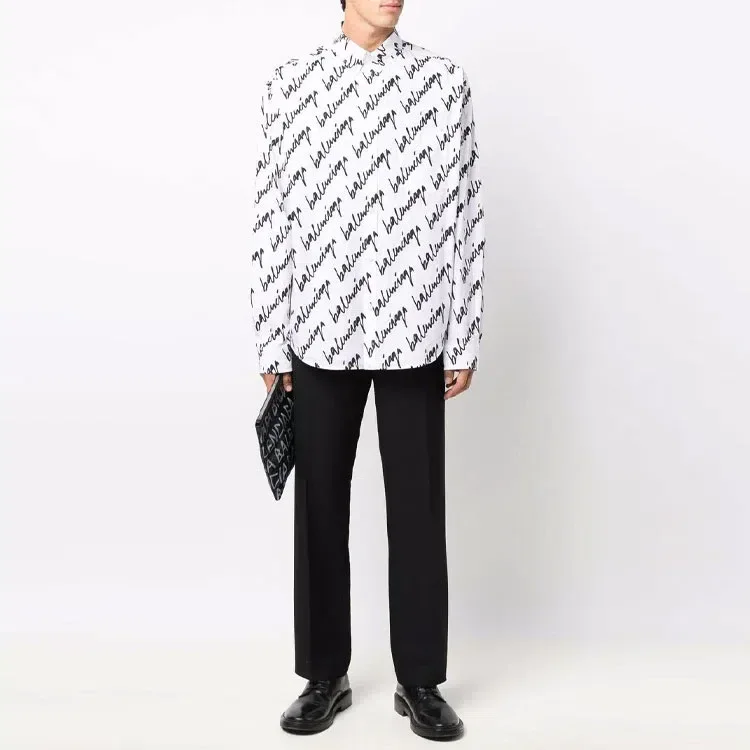 Camiseta de manga corta con logotipo garabateado, corte holgado «Blanco» 662983TLLJ49040