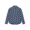 Camiseta de manga corta con logotipo garabateado, corte holgado «Midnight Blue» 662983TLLJ48502