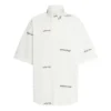 Camiseta de manga corta con logotipo por toda la prenda «Blanco-Negro» 681702TOL659040