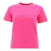 Camiseta de manga corta con logotipo retro pequeño, rosa 570796TBV435630