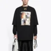 Camiseta de manga corta de Balenciaga para hombre, de largo medio y cuello redondo, en negro 641614TJVG81000