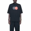 Camiseta de manga corta de diseño holgado «Retro Uniform» de Balenciaga para hombre, color negro 620969TIV791000