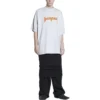 Camiseta de manga corta de Metallica, corte oversize «Blanco Naranja» 694576TMV880901