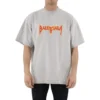 Camiseta de manga corta de Metallica, corte oversize «Blanco Naranja» 694576TMV880901