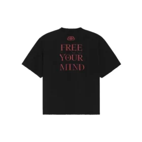 Camiseta de manga corta grande con estampado de Balenciaga para hombre, color negro, 641614TJV781000 Camiseta de manga corta grande con estampado de Balenciaga para hombre, color negro, 641614TJV781000