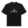 Camiseta de manga corta holgada BB con logotipo de mosaico y letras, negra 612965TKVI71070
