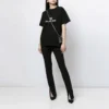 Camiseta de manga corta holgada BB con logotipo de mosaico y letras, negra 612965TKVI71070
