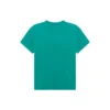 Camiseta de manga corta holgada con logo retro impreso en el pecho, verde 612965TIV473640