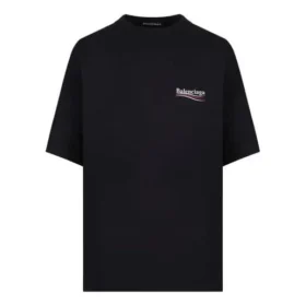 Camiseta de manga corta holgada para hombre con logotipo de la colección primavera-verano 2020, negra 620969TIV521070 Camiseta de manga corta holgada para hombre con logotipo de la colección primavera-verano 2020, negra 620969TIV521070