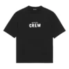 Camiseta de manga corta holgada para hombre de Balenciaga con estampado de letras, negra 612966TIV241070
