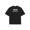 Camiseta de manga corta holgada para hombre de Balenciaga con estampado de letras, negra 612966TIV241070