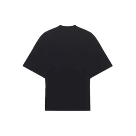 Camiseta de manga corta holgada para hombre de Balenciaga con estampado de patrón y logotipo, color negro, 641614TJVK61070 Camiseta de manga corta holgada para hombre de Balenciaga con estampado de patrón y logotipo, color negro, 641614TJVK61070