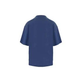 Camiseta de manga corta holgada para hombre de Balenciaga, temporada primavera-verano 2021, con estampado de motivos de carrera y logotipo, azul, 641614TJVK64866 Camiseta de manga corta holgada para hombre de Balenciaga, temporada primavera-verano 2021, con estampado de motivos de carrera y logotipo, azul, 641614TJVK64866