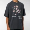 Camiseta de manga corta holgada retro con logo estampado de la serie Speed Hunter de Balenciaga para hombre, color negro, 541877TCV381055