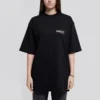 Camiseta de manga corta negra con estampado de Political Campaign (versión grande) 620941TIV521070