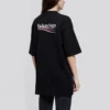 Camiseta de manga corta negra con estampado de Political Campaign (versión grande) 620941TIV521070