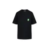 Camiseta de manga corta negra con estampado del logotipo «Alfabeto» ecológico 594599THV631000
