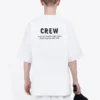 Camiseta de manga corta para hombre Balenciaga con estampado de letras, blanca, 620969TIV749040