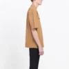 Camiseta de manga corta para hombre Balenciaga con estampado de letras, color amarillo crema, 594579TGV609605