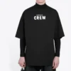 Camiseta de manga corta para hombre Balenciaga con estampado de letras, negra, 620969TIV741070