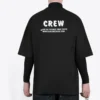 Camiseta de manga corta para hombre Balenciaga con estampado de letras, negra, 620969TIV741070