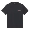 Camiseta de manga corta para hombre Balenciaga con estampado de letras, negra 641675TIV521070