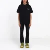 Camiseta de manga corta para hombre Balenciaga con estampado de letras, negra 641675TIV521070