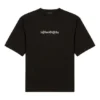 Camiseta de manga corta para hombre Balenciaga con estampado de letras y cuello redondo, color negro, 620969TIV501070