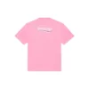 Camiseta de manga corta para hombre Balenciaga con estampado del logotipo, rosa, 641675TJVF75713