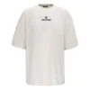 Camiseta de manga corta para hombre Balenciaga con logotipo «Alphabet», gris y blanco, 641614TJVA99054