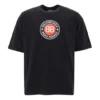 Camiseta de manga corta para hombre Balenciaga con logotipo «Circular BB Alphabet», negra, 641614TJV761000