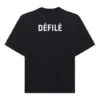 Camiseta de manga corta para hombre Balenciaga con logotipo deportivo retro, negra, 641614TJVL41000
