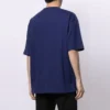 Camiseta de manga corta para hombre Balenciaga Primavera-Verano 2021 con estampado del logotipo y letras, azul, 612966TIV545400