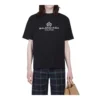 Camiseta de manga corta para hombre Balenciaga Retro Knit BB Paris Printing, versión negra 594579TGV601000