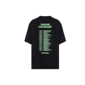 Camiseta de manga corta para hombre Balenciaga Speedhunters Band, negra, 556133TCV381000