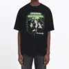 Camiseta de manga corta para hombre Balenciaga Speedhunters Band, negra, 556133TCV381000