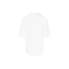 Camiseta de manga corta para hombre Balenciaga SS21 con estampado de maratón y logotipo, blanca, 641614TJVK69040