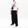 Camiseta de manga corta para hombre Balenciaga SS21 con estampado de maratón y logotipo, blanca, 641614TJVK69040