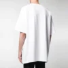Camiseta de manga corta para hombre con estampado del logotipo de Balenciaga, blanca, 583214TFV639783